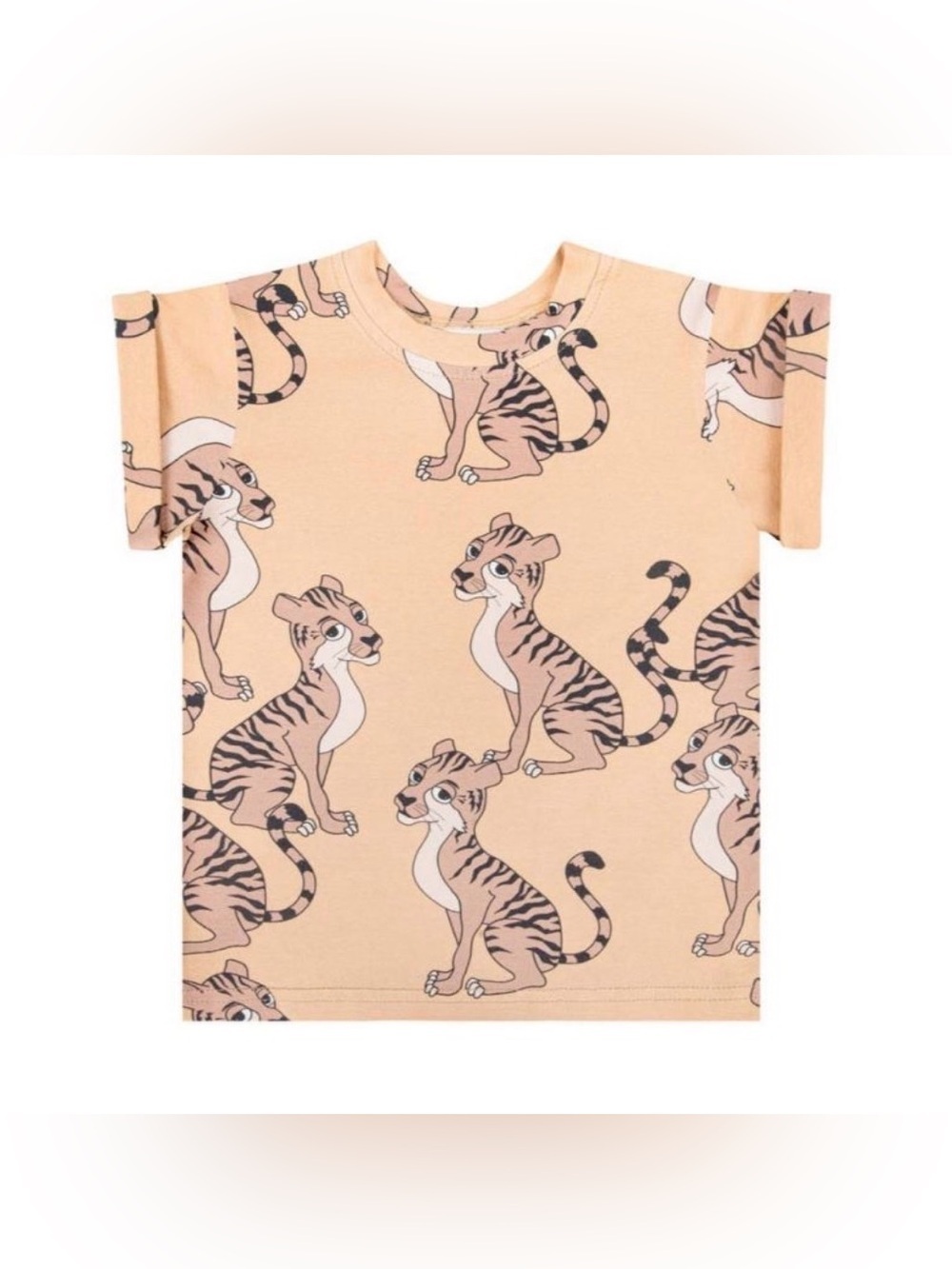 Dear Sophie Tiger Yellow Top Short-sleeve